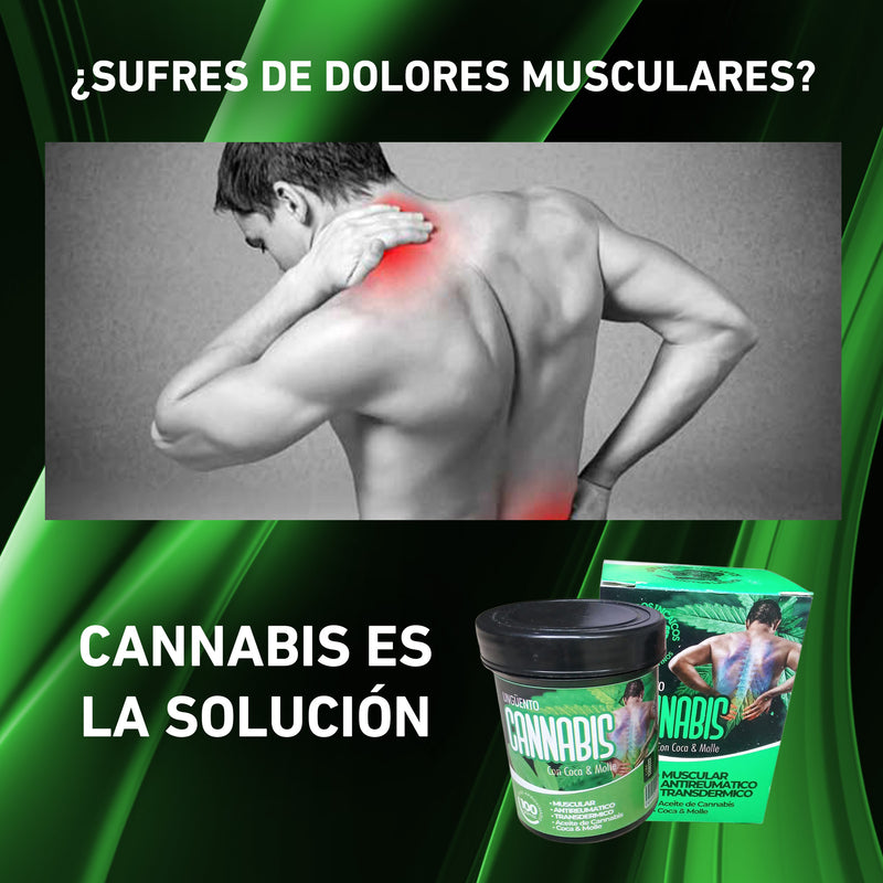 Crema de Cannabis (Alivio de malestar articular y muscular al instante)