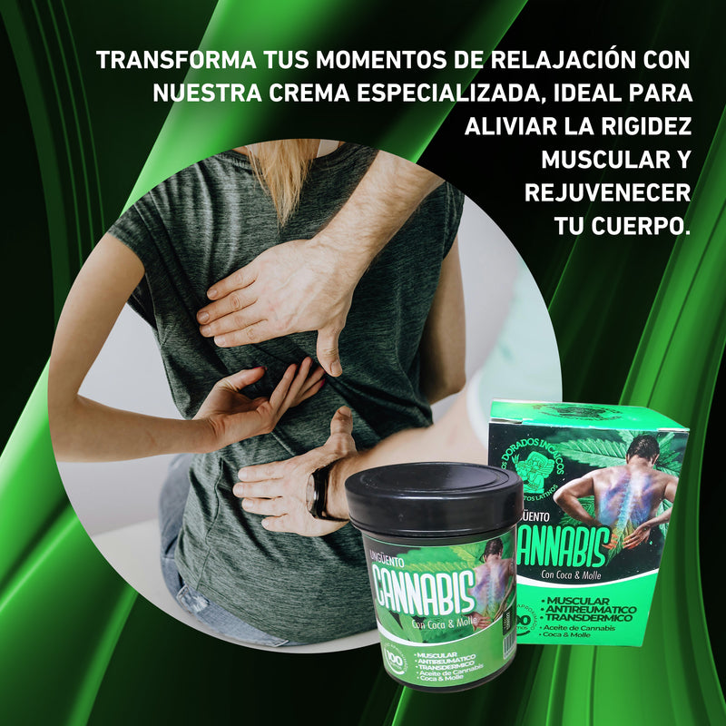 Crema de Cannabis (Alivio de malestar articular y muscular al instante)