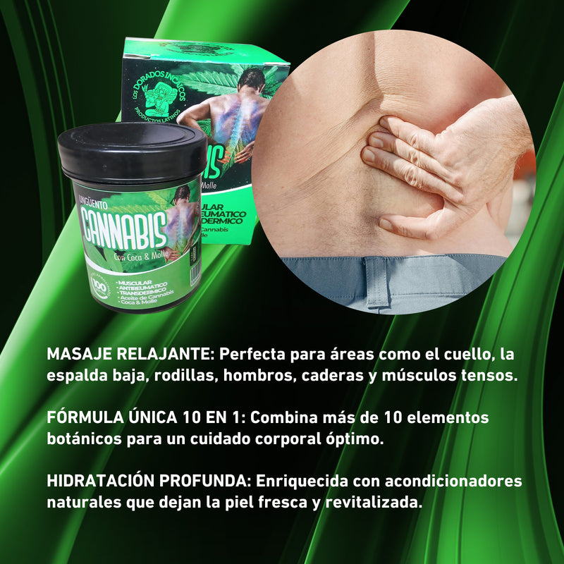 Crema de Cannabis (Alivio de malestar articular y muscular al instante)