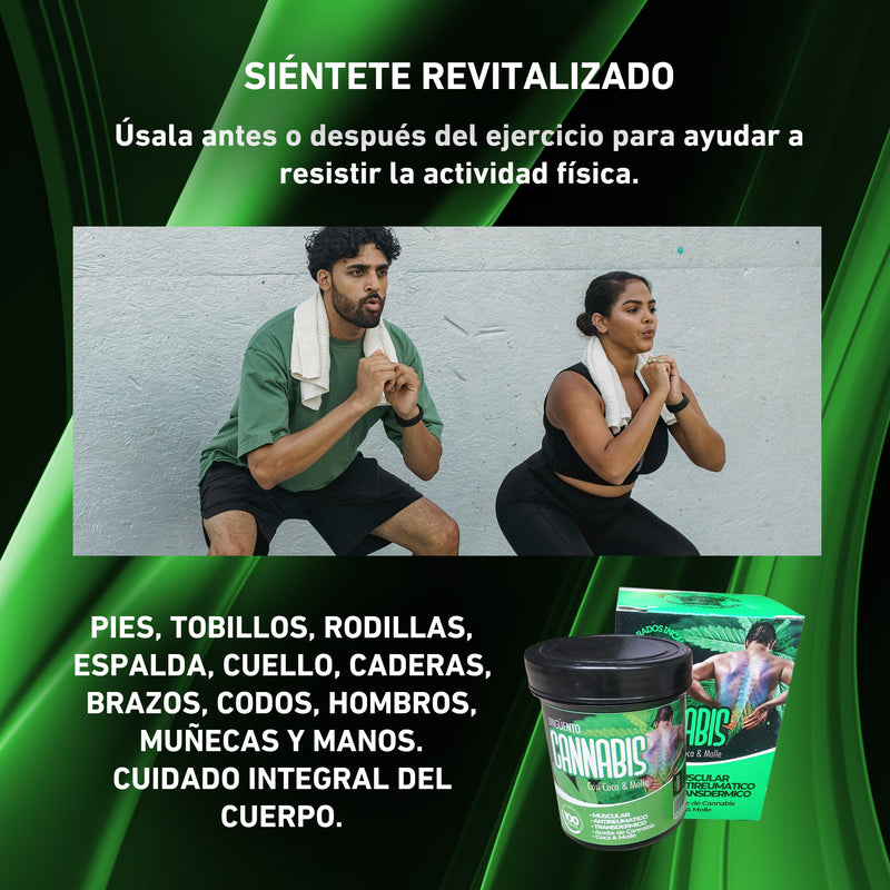 Crema de Cannabis (Alivio de malestar articular y muscular al instante)